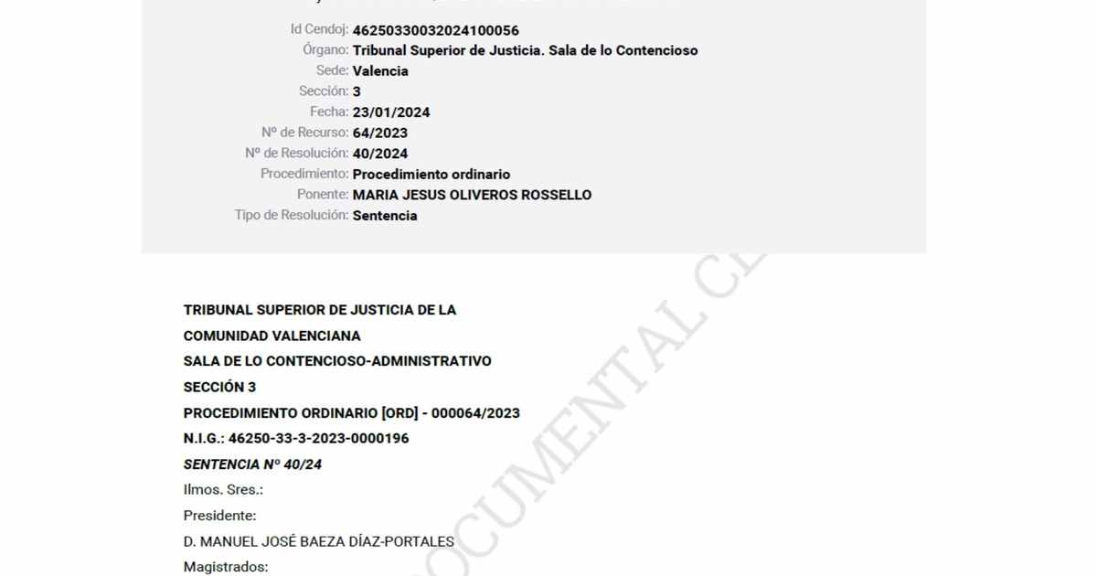 TSJ DE LA COMUNIDAD VALENCIANA: ANULACIÓN DE DECLARACIÓN DE RESPONSABILIDAD DEL ARTÍCULO 43.1.B DE LA LGT